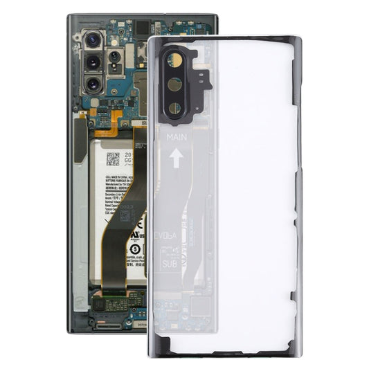 For Samsung Galaxy Note 10 N970 N9700 Transparent Battery Back Cover with Camera Lens Cover