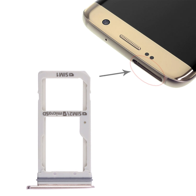 For Galaxy S7 Edge 2 SIM Card Tray / Micro SD Card Tray