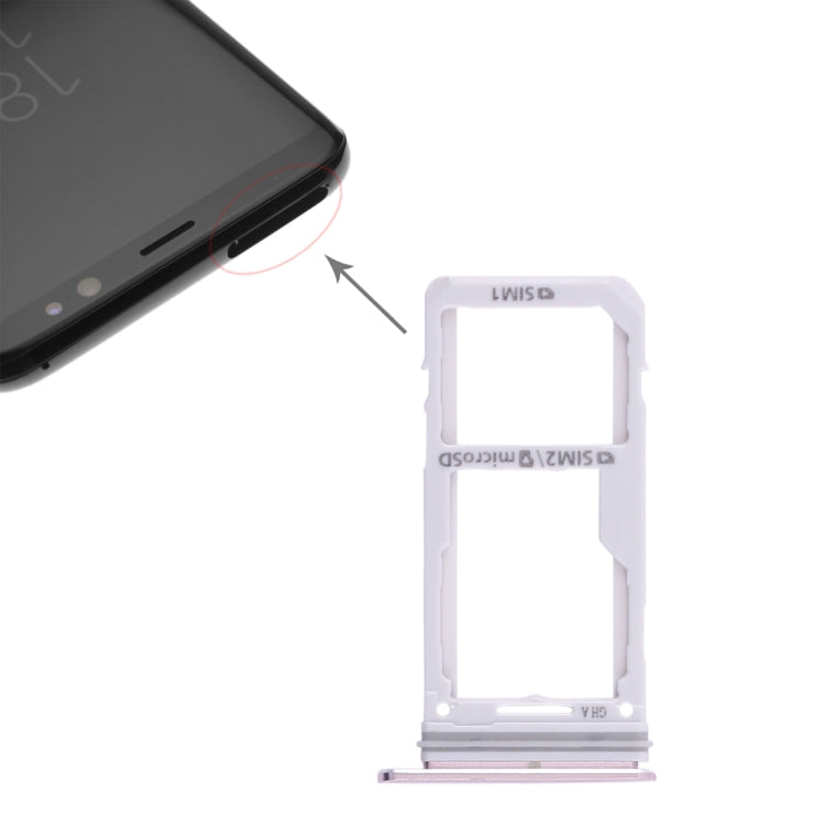 For Galaxy S8 / S8+ 2 SIM Card Tray / Micro SD Card Tray