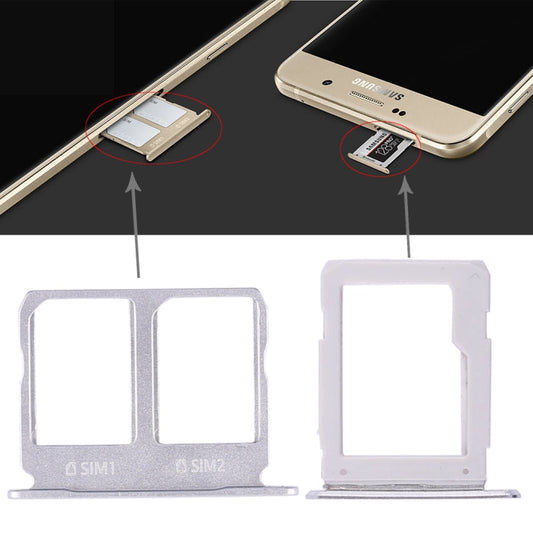 For Galaxy A9100 / A9 (2016) 2 SIM Card Tray + Micro SD Card Tray