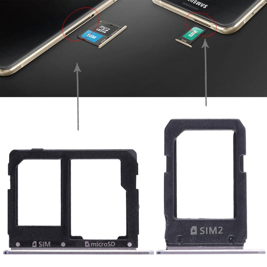 For Galaxy A5108 / A7108 2 SIM Card Tray + Micro SD Card Tray