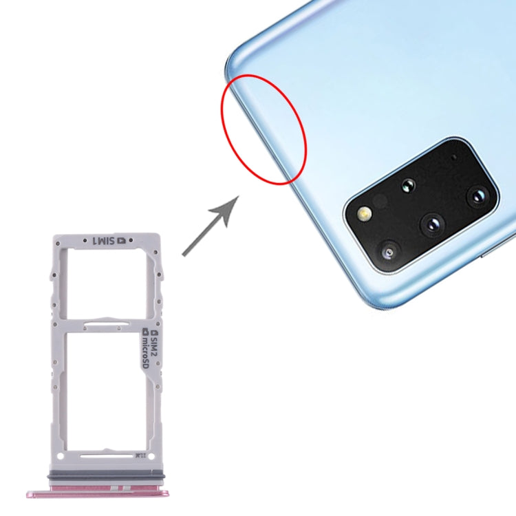 For Samsung Galaxy S20+ / Galaxy S20 Ultra SIM Card Tray + SIM Card Tray / Micro SD Card Tray