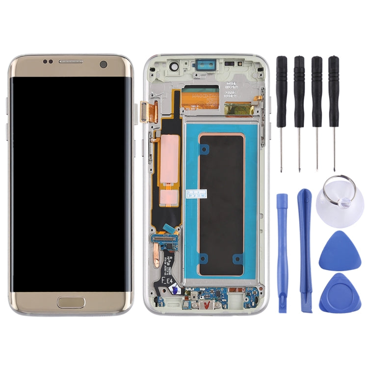 Original Super AMOLED Material LCD Screen and Digitizer Full Assembly(with Frame / Charging Port Flex Cable / Power Button Flex Cable / Volume Button Flex Cable) for Galaxy S7 Edge / G935F / G935FD