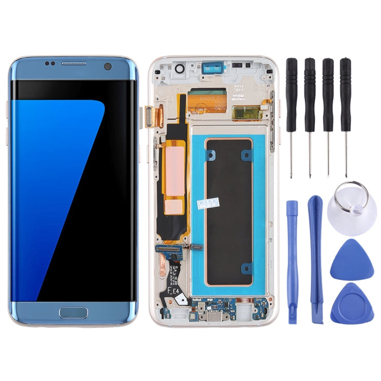 Original Super AMOLED Material LCD Screen and Digitizer Full Assembly(with Frame / Charging Port Flex Cable / Power Button Flex Cable / Volume Button Flex Cable) for Galaxy S7 Edge / G935F / G935FD