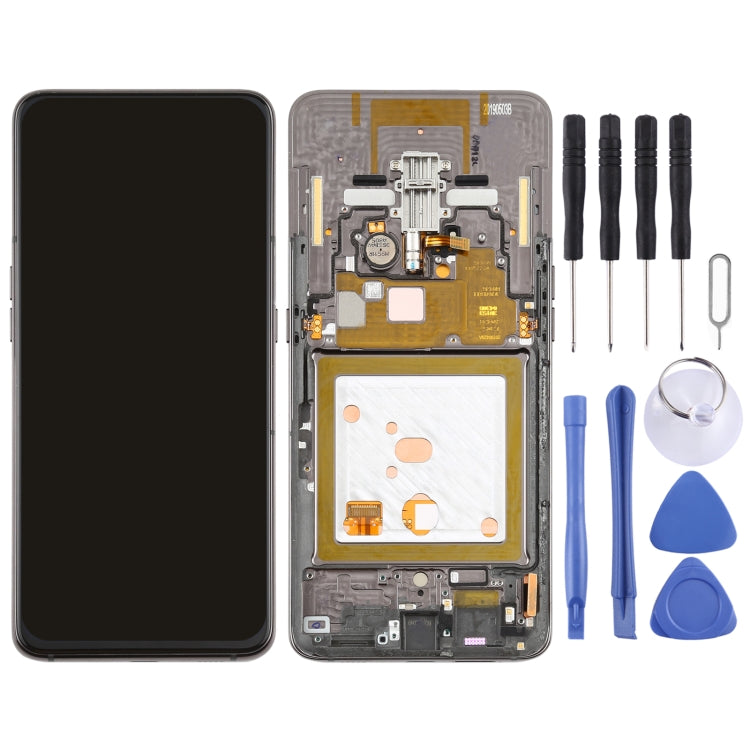 Original Super AMOLED Material LCD Screen and Digitizer Full Assembly with Frame for Galaxy A80