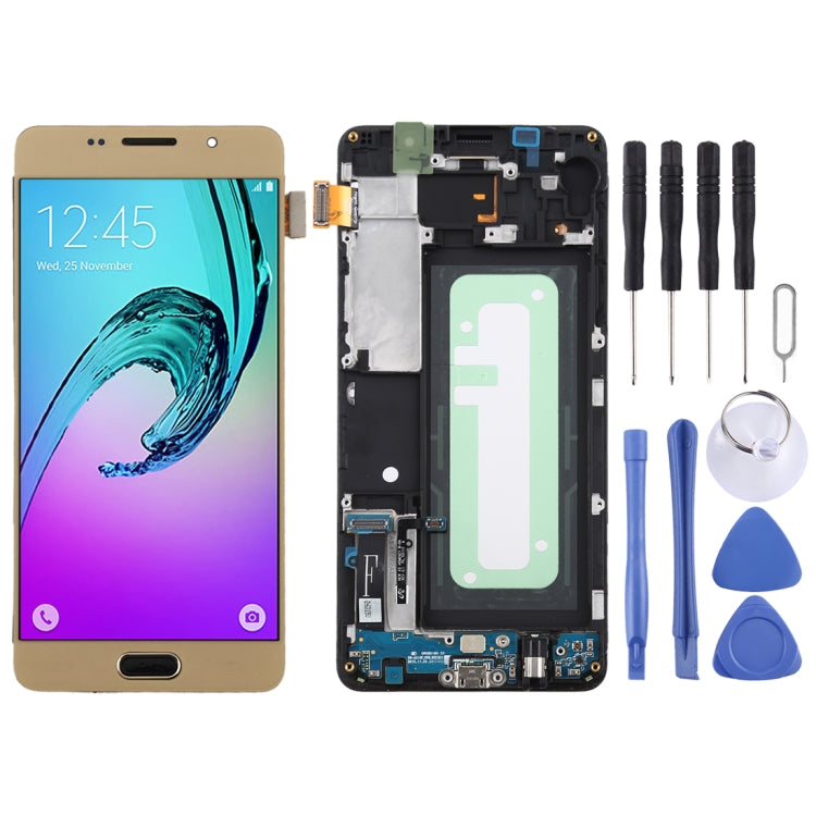 TFT Material LCD Screen and Digitizer Full Assembly with Frame for Galaxy A5 (2016) / A510F My Store