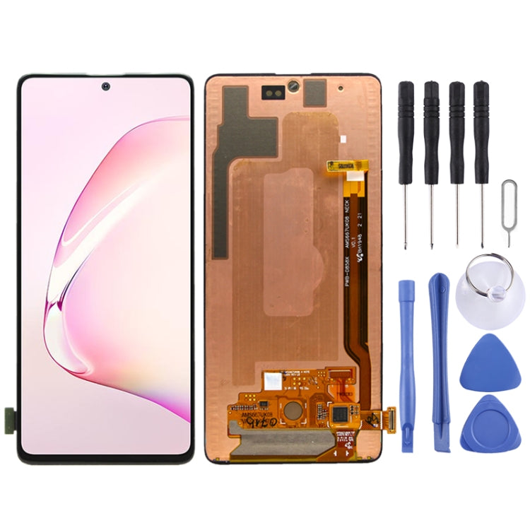 Original Super AMOLED Material LCD Screen and Digitizer Full Assembly for Galaxy Note10 Lite