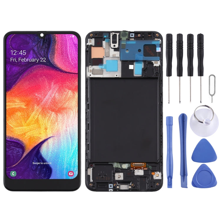 TFT Material LCD Screen and Digitizer Full Assembly With Frame for Samsung Galaxy A50  (Not Supporting Fingerprint Identification)