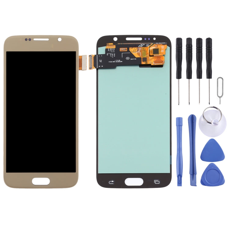 OLED Material LCD Screen and Digitizer Full Assembly for Samsung Galaxy S6