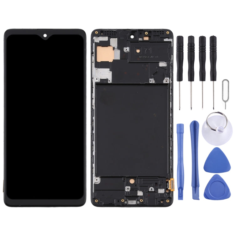 TFT Material LCD Screen and Digitizer Full Assembly With Frame (Not Supporting Fingerprint Identification) for Samsung Galaxy A71 / SM-A715