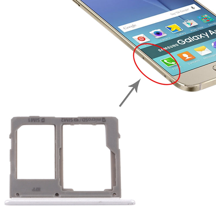 For Samsung Galaxy A8 Star / A9 Star SM-G8850 SIM Card Tray + SIM Card Tray / Micro SD Card Tray