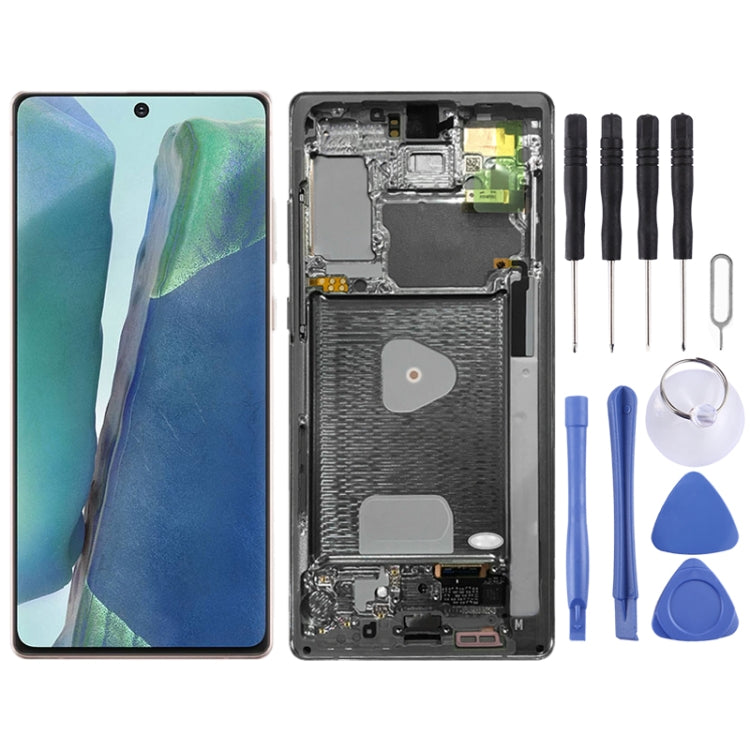 Original LCD Screen and Digitizer Full Assembly With Frame for Samsung Galaxy Note20 4G SM-N980