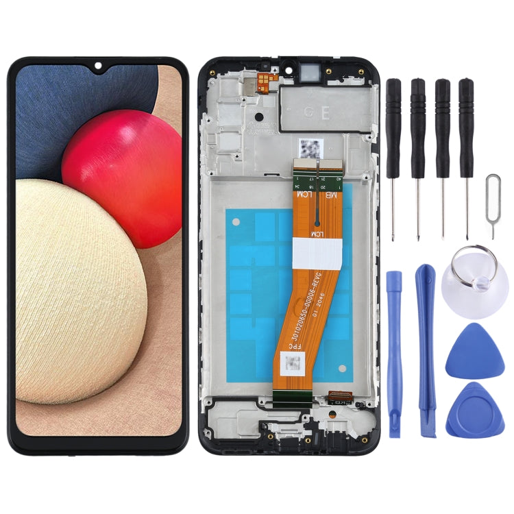 Original LCD Screen and Digitizer Full Assembly with Frame for Samsung Galaxy A02s SM-A025F(GE Version) My Store