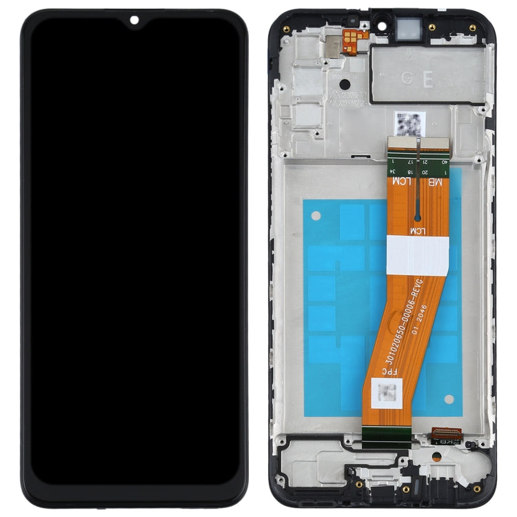 Original LCD Screen and Digitizer Full Assembly with Frame for Samsung Galaxy A02s SM-A025F(GE Version)