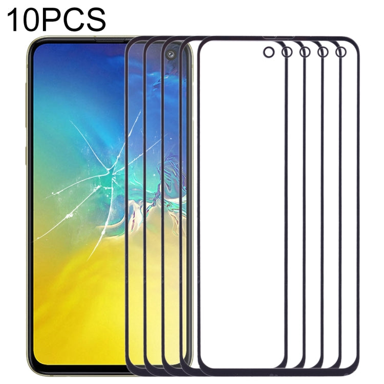 For Samsung Galaxy S10e SM-G970F/DS, SM-G970U, SM-G970W 10pcs Front Screen Outer Glass Lens