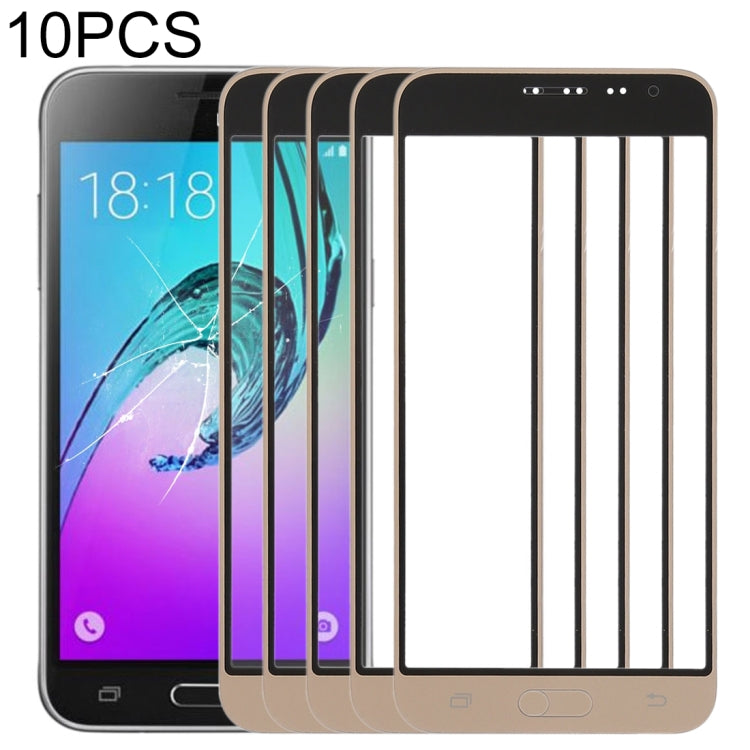 For Samsung Galaxy J3 (2016) / J320FN / J320F / J320G / J320M / J320A / J320V / J320P 10pcs Front Screen Outer Glass Lens