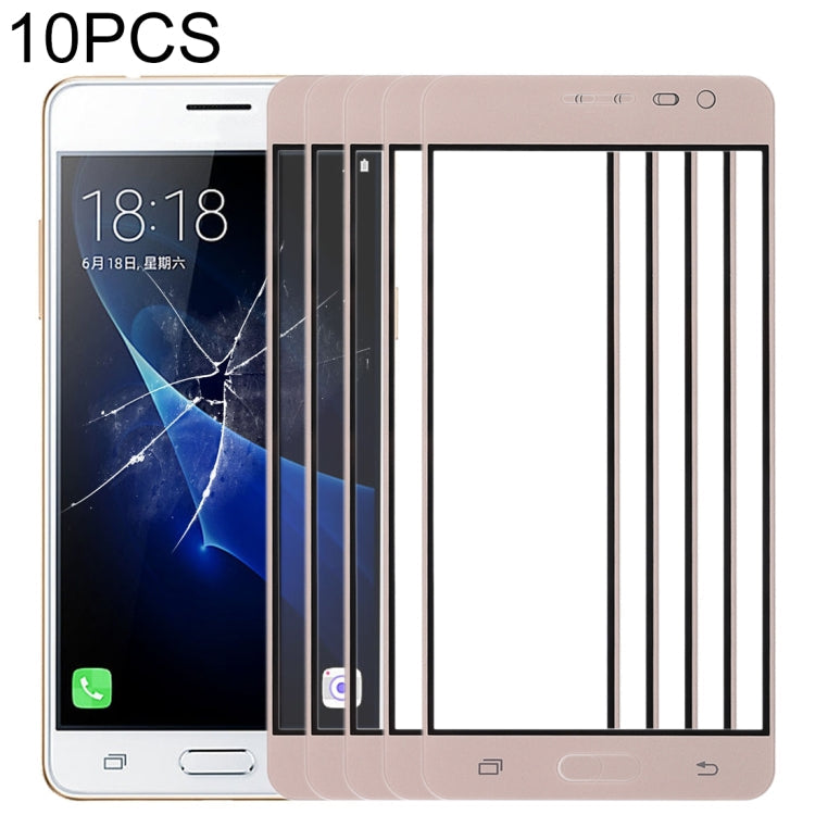 For Samsung Galaxy J3 Pro / J3110 10pcs Front Screen Outer Glass Lens