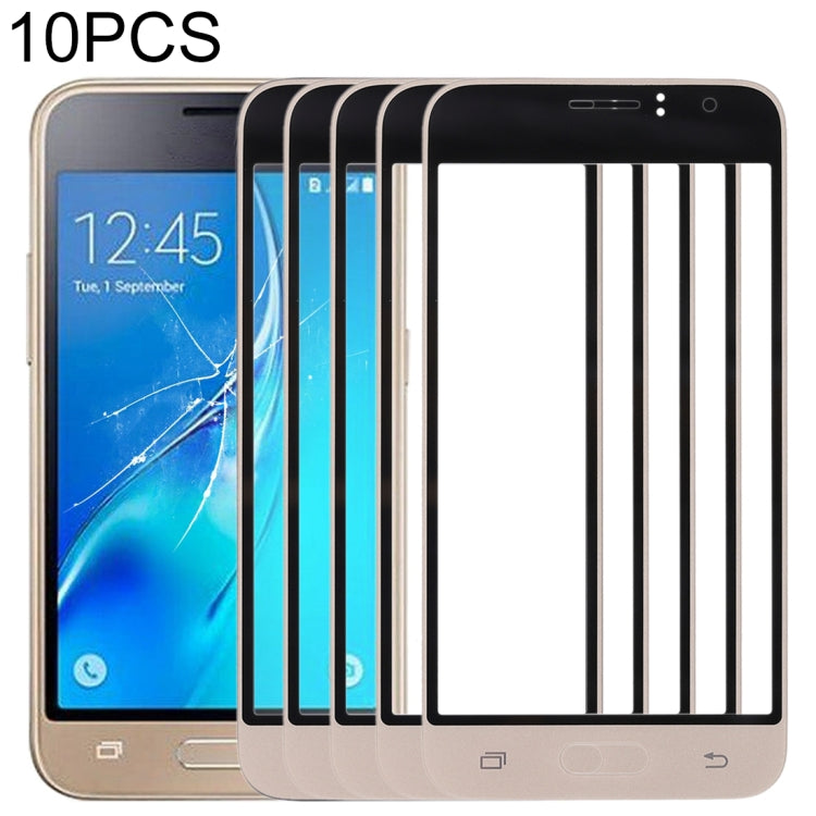 For Samsung Galaxy J1 (2016) / J120 10pcs Front Screen Outer Glass Lens