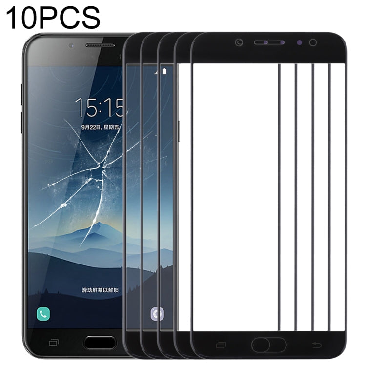 For Samsung Galaxy C8 / C7100, C7(2017) / J7+, C710F/DS 10pcs Front Screen Outer Glass Lens