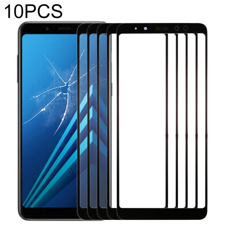 For Samsung Galaxy A8+ (2018) 10pcs Front Screen Outer Glass Lens