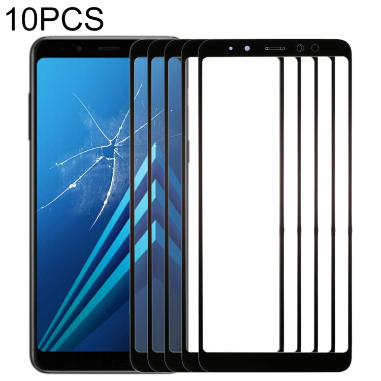 For Samsung Galaxy A8 (2018) 10pcs Front Screen Outer Glass Lens