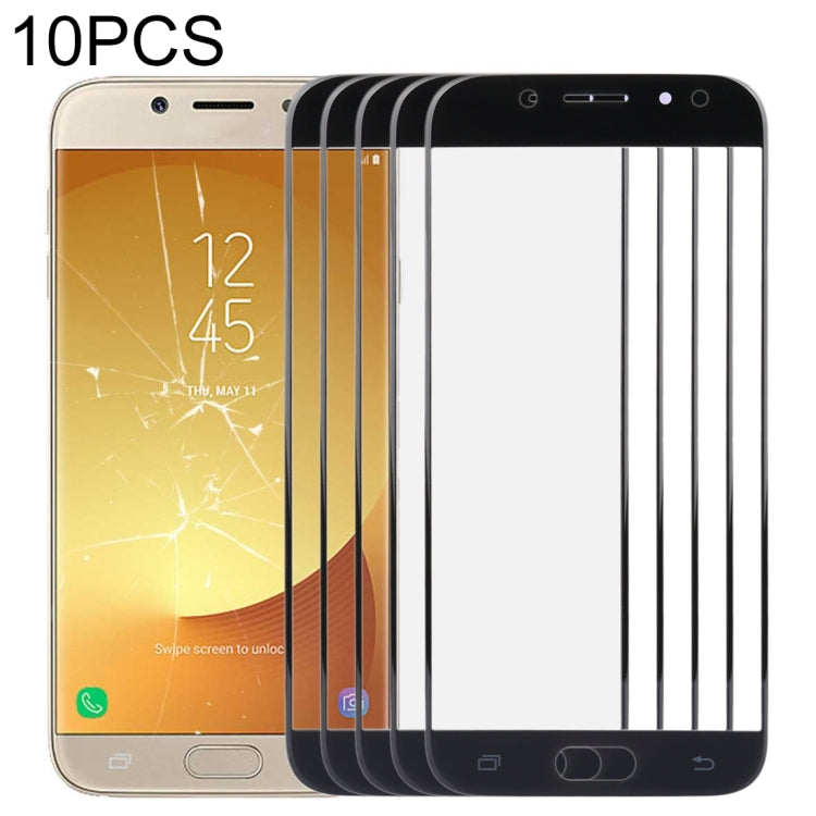 For Samsung Galaxy J7 (2017) / J730 10pcs Front Screen Outer Glass Lens