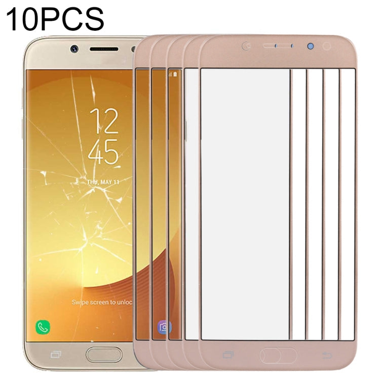 For Samsung Galaxy J7 (2017) / J730 10pcs Front Screen Outer Glass Lens