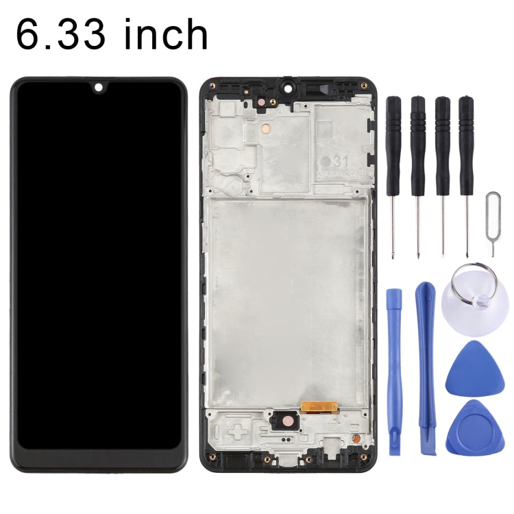 OLED Material LCD Screen and Digitizer Full Assembly with Frame for Samsung Galaxy A31 SM-A315 (6.33 inch)