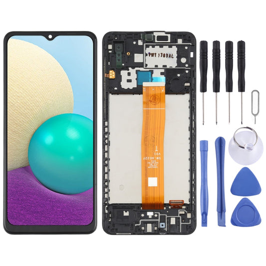 Original LCD Screen and Digitizer Full Assembly with Frame for Samsung Galaxy A02 SM-A022 My Store