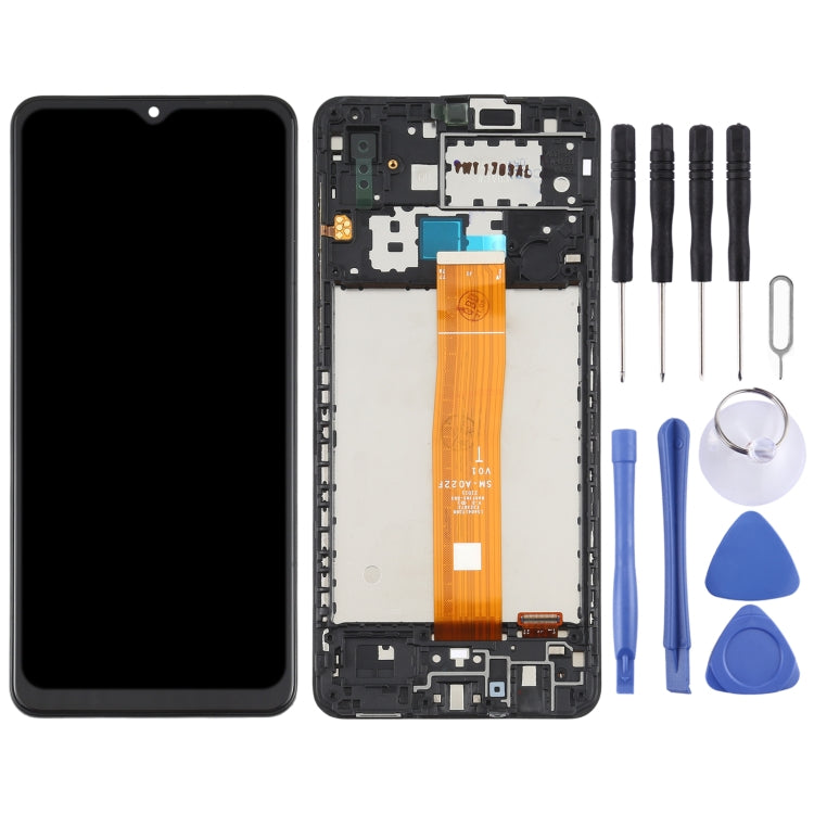 Original LCD Screen and Digitizer Full Assembly with Frame for Samsung Galaxy A02 SM-A022