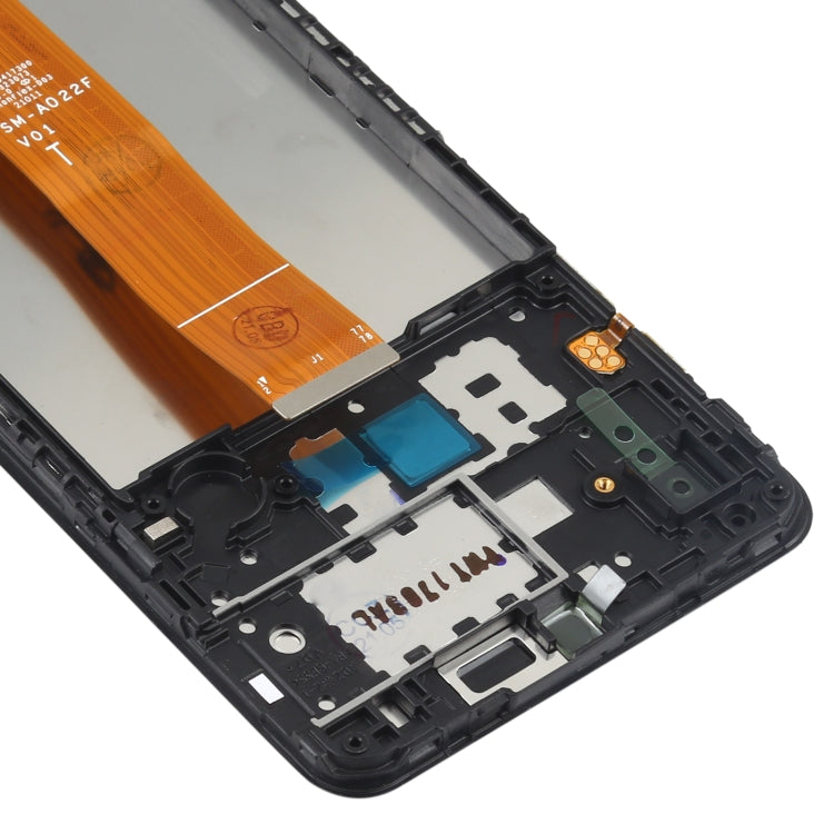 Original LCD Screen and Digitizer Full Assembly with Frame for Samsung Galaxy A02 SM-A022