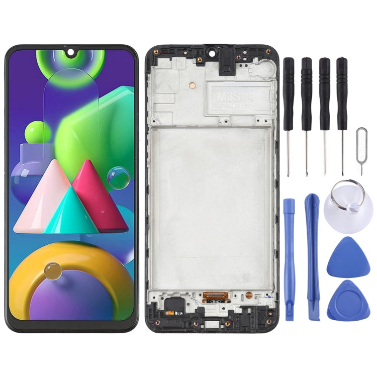 6.36 inch OLED Material LCD Screen and Digitizer Full Assembly with Frame for Samsung Galaxy M21 SM-M215