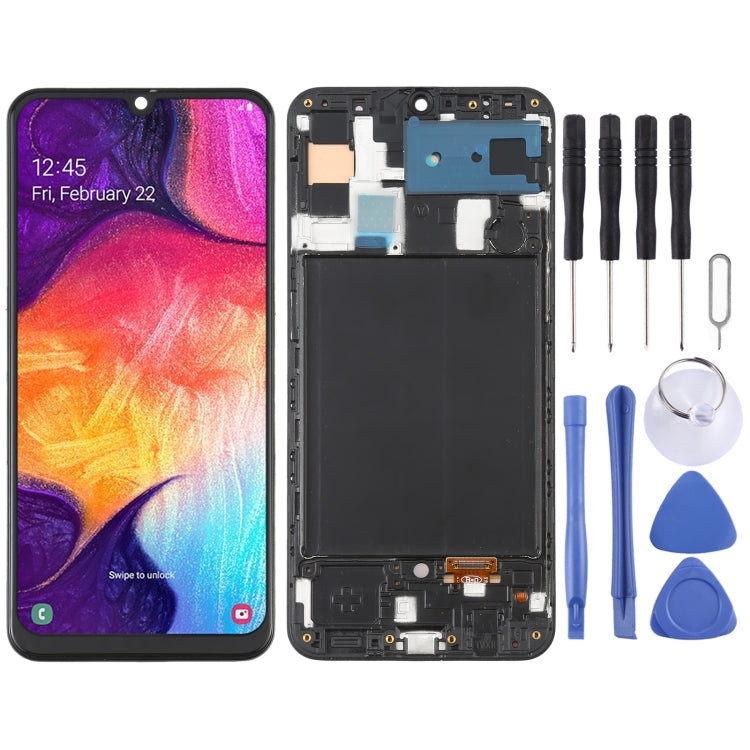 6.36 inch OLED Material LCD Screen and Digitizer Full Assembly with Frame for Samsung Galaxy A50 SM-A505