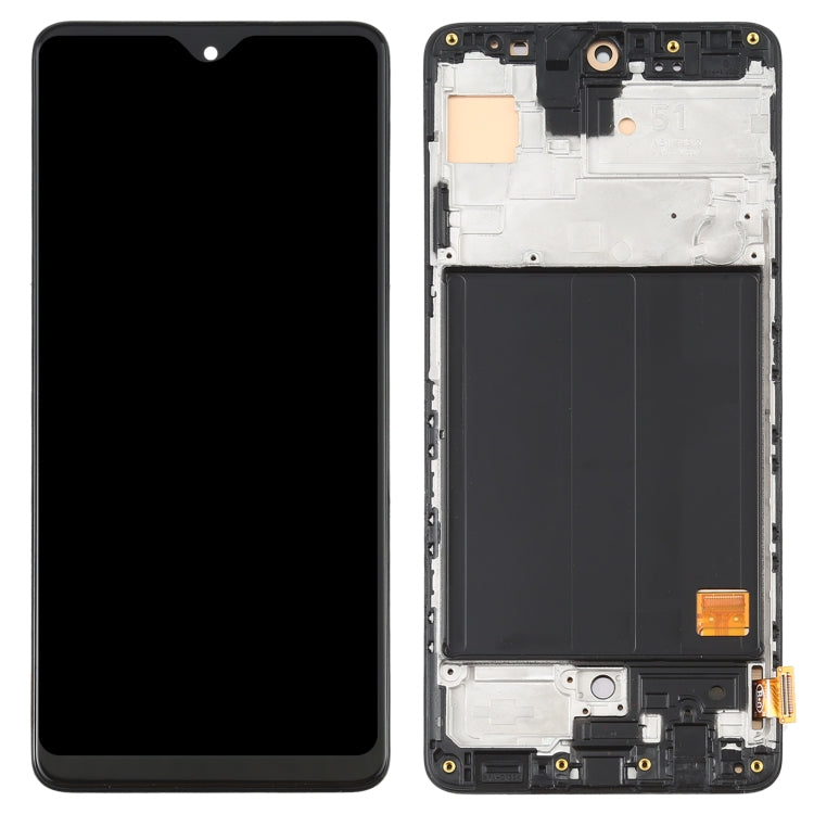 OLED Material LCD Screen and Digitizer Full Assembly with Frame for Samsung Galaxy A51 4G SM-A515(6.36 inch)