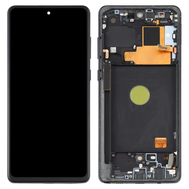 Original Super AMOLED Material LCD Screen and Digitizer Full Assembly With Frame for Samsung Galaxy Note10 Lite