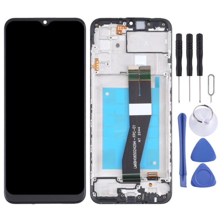 Original LCD Screen and Digitizer Full Assembly With Frame for Samsung Galaxy A02s SM-A025F(GA Version)