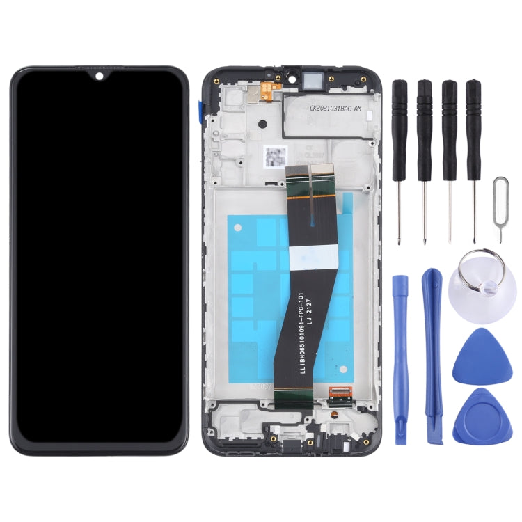 LCD Screen and Digitizer Full Assembly With Frame for Samsung Galaxy M02s (NL Version)