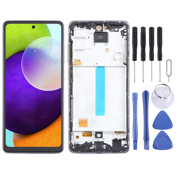 For Samsung Galaxy A52 4G SM-A525 incell Material LCD Screen and Digitizer Full Assembly with Frame, Not Supporting Fingerprint Identification