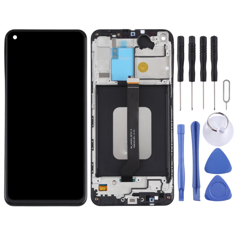 Original LCD Screen and Digitizer Full Assembly with Frame for Samsung Galaxy A60 SM-A606