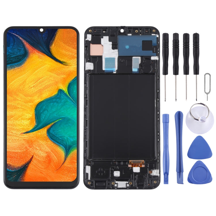 Original LCD Screen and Digitizer Full Assembly with Frame for Samsung Galaxy A30 SM-A305 My Store