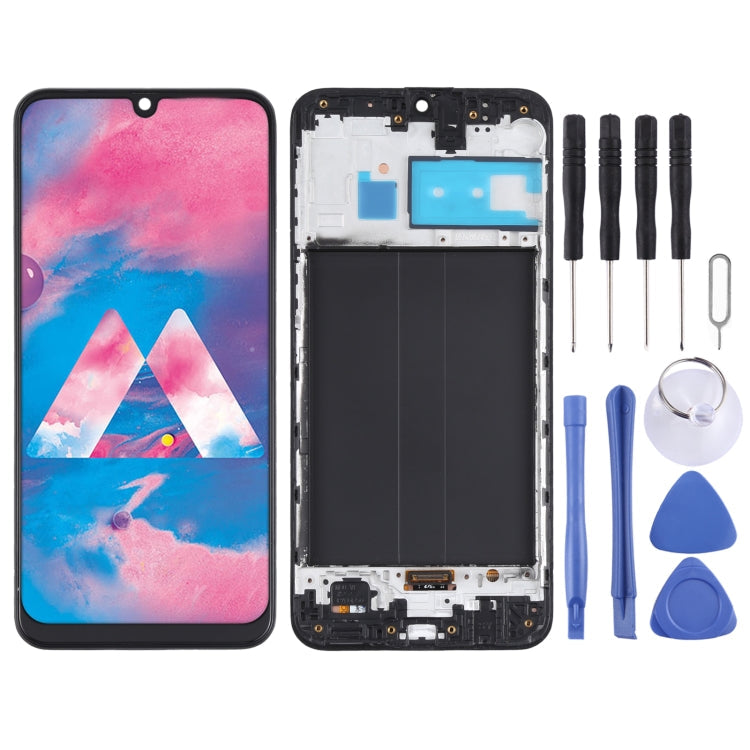 Original LCD Screen and Digitizer Full Assembly with Frame for Samsung Galaxy M30 SM-M305