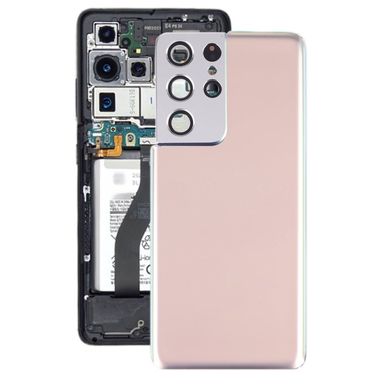 For Samsung Galaxy S21 Ultra 5G Battery Back Cover with Camera Lens Cover