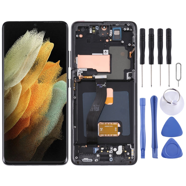 Original LCD Screen and Digitizer Full Assembly with Frame For Samsung Galaxy S21 Ultra 5G SM-G998B