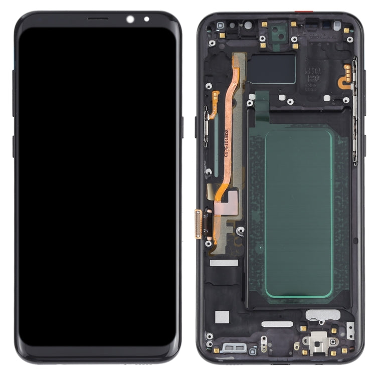 OLED Material LCD Screen and Digitizer Full Assembly with Frame for Samsung Galaxy S8+ SM-G955