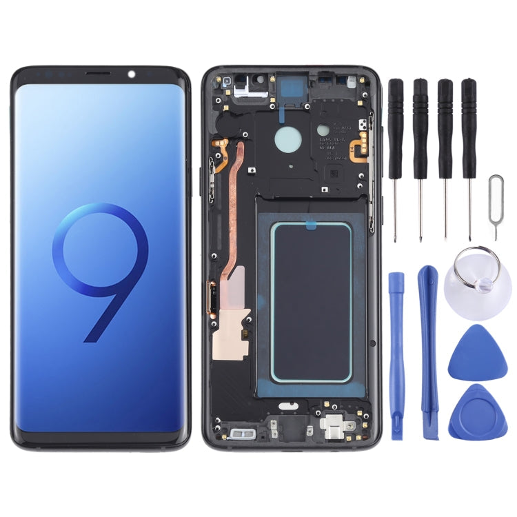 OLED Material LCD Screen and Digitizer Full Assembly with Frame for Samsung Galaxy S9+ SM-G965