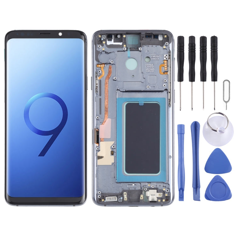 OLED Material LCD Screen and Digitizer Full Assembly with Frame for Samsung Galaxy S9+ SM-G965