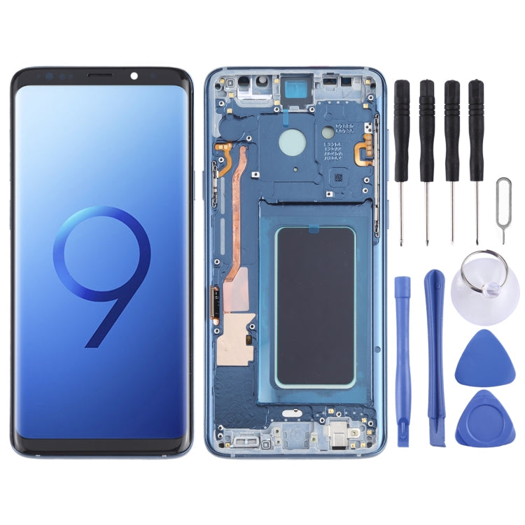 OLED Material LCD Screen and Digitizer Full Assembly with Frame for Samsung Galaxy S9+ SM-G965