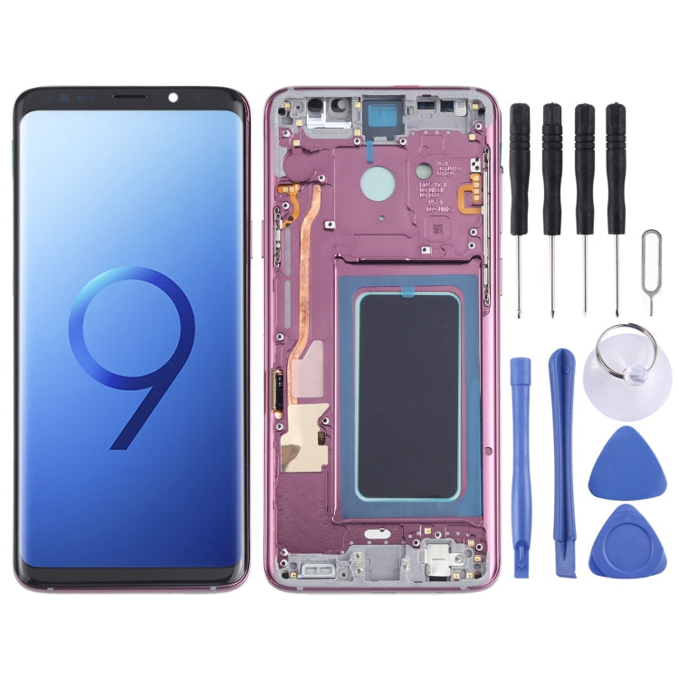 OLED Material LCD Screen and Digitizer Full Assembly with Frame for Samsung Galaxy S9+ SM-G965