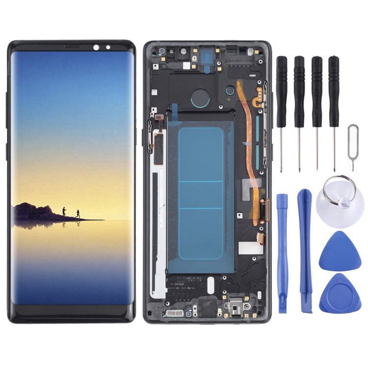 OLED Material LCD Screen and Digitizer Full Assembly with Frame for Samsung Galaxy Note 8 SM-N950