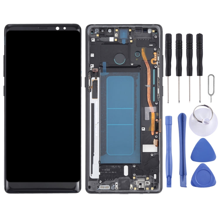 OLED Material LCD Screen and Digitizer Full Assembly with Frame for Samsung Galaxy Note 8 SM-N950